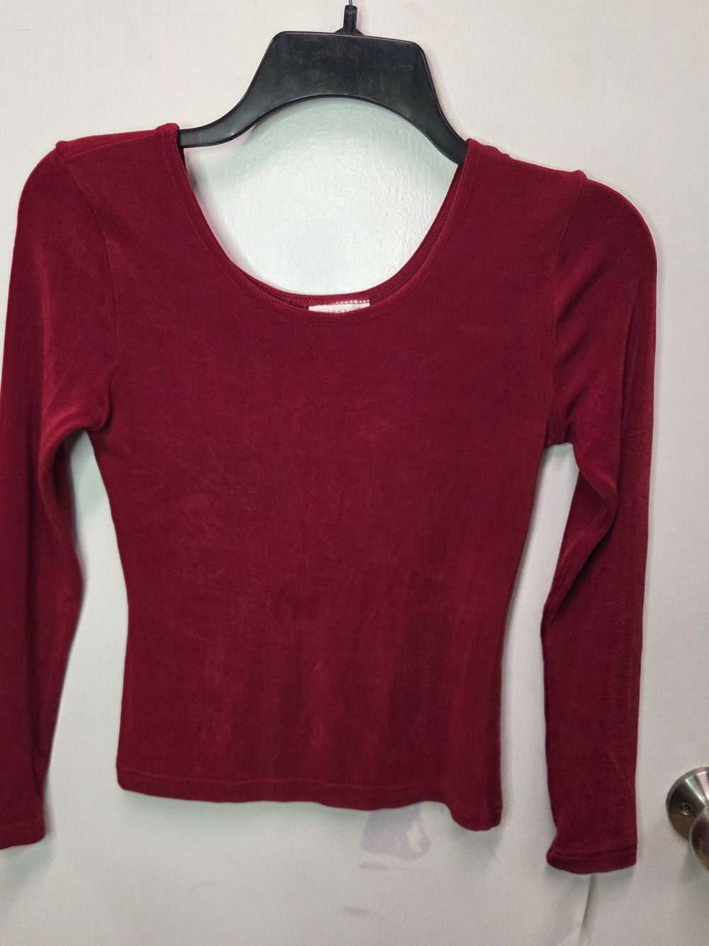 Vintage 90s La Senza Red Scoop Neck Long Sleeve M